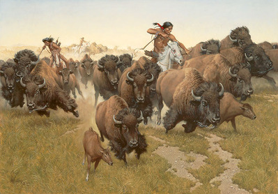 Amidst The Thundering Herd- Canvas Giclee
								 – Limited Edition
								 – 35 Numbered
								 – 
								23 x 33