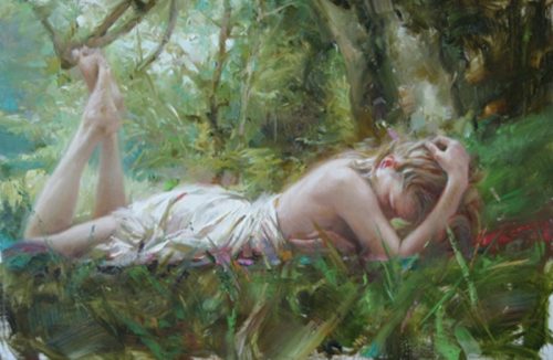 Splendor In The Grass– SIGNED BY THE ARTIST – Hand Embellished – GICLEE ON CANVAS – LIMITED EDITION