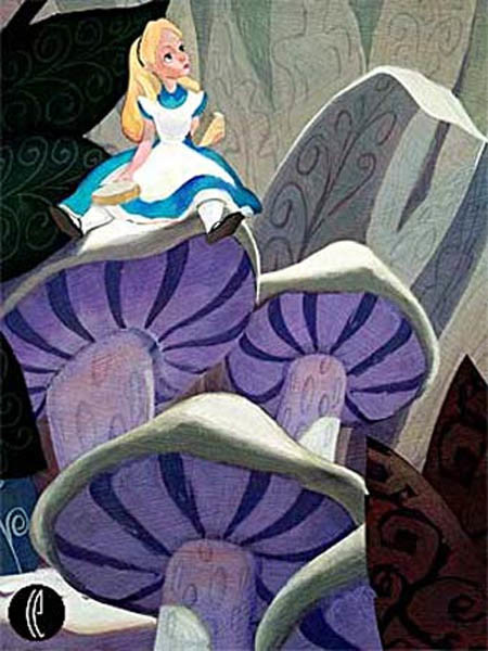 Alice On A Mushroom